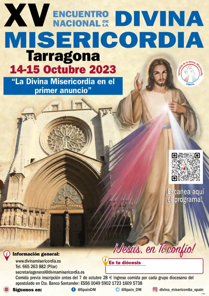 Encuentro Nacional de la Divina Misericordia en Tarragona 14-15 octubre 2023 